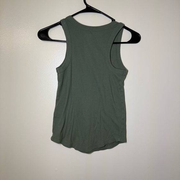 SO Olive Green Ribbed Racerbsck Tank Top - Picture 2 of 3